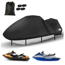 Jet Ski Cover,Durable 420D Jetski Cover 3 Seater XXL:121"-135" Black