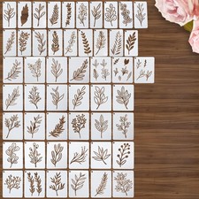 50 Pcs Flower Stencils for Painting, Reusable Floral Stencils for Crafts Temp...