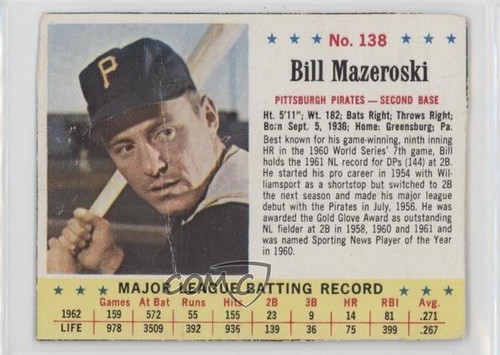 1963 Bill Mazeroski #138