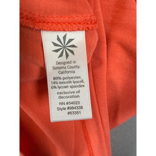 Athleta Moon Valley Tee Short Sleeve Top Women Size S Orange Athletic Activewear - Picture 7 of 10