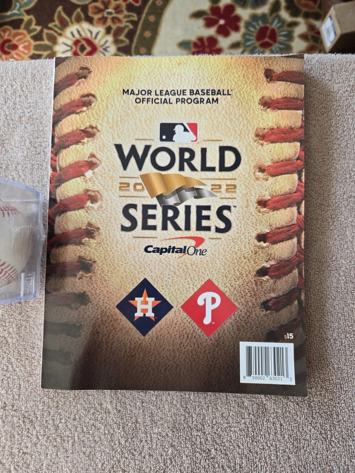 2022 World Series Souvenir Game Program And Baseball - Image 3 of 4