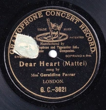 Farrar. Mattei (dear Heart). G&T 3621 (10"). NM--