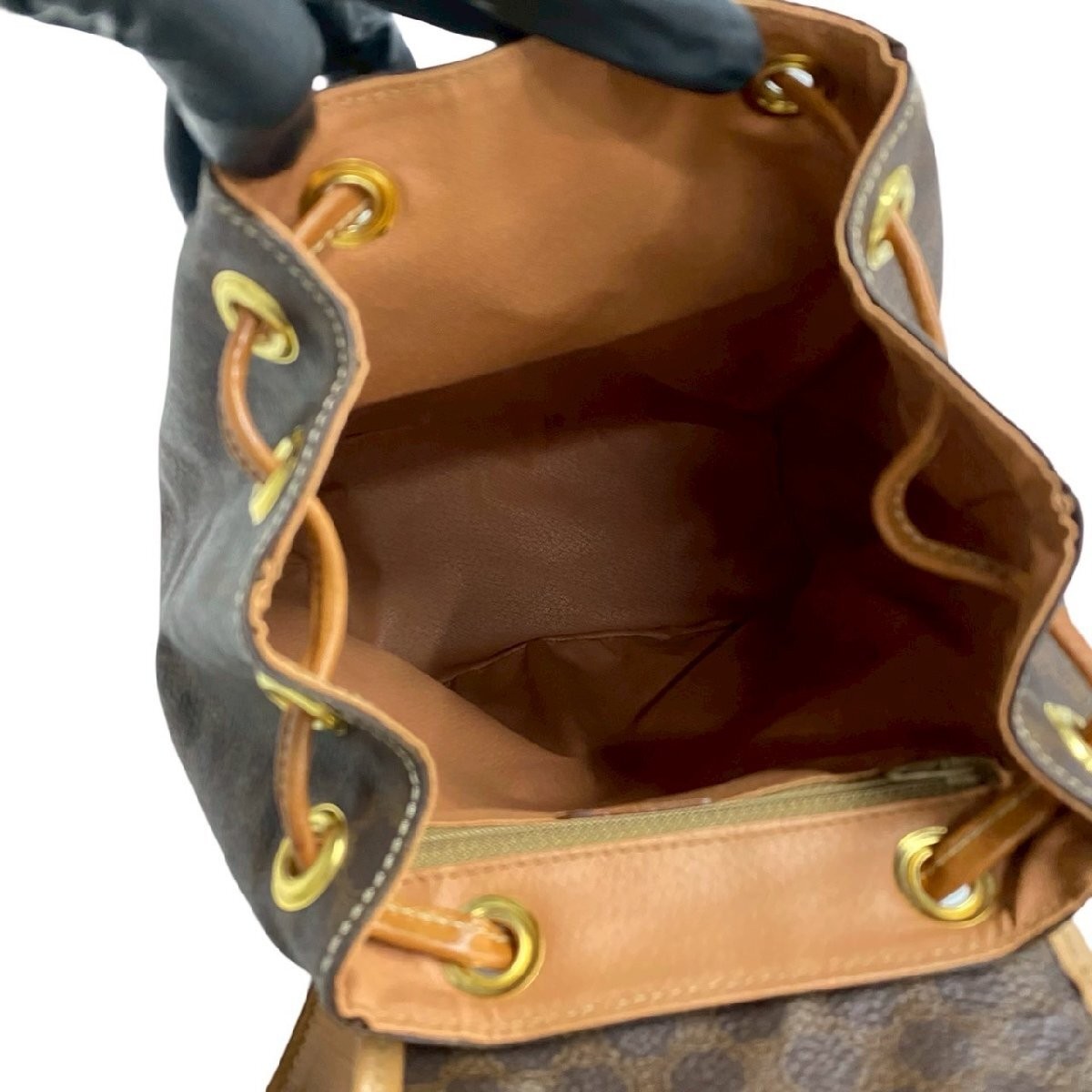 CELINE Macadam Blazon Trionf Pattern Leather Back… - image 9