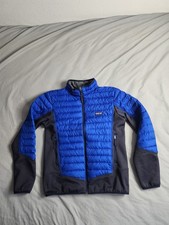 Patagonia Down Hybrid Puffer Jacket Boys Size 2XL Royal Blue Gray Outdoors 68326