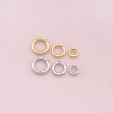 18K Gold Filled Round Carabiner Clasp Necklace for DIY Jewelry Making