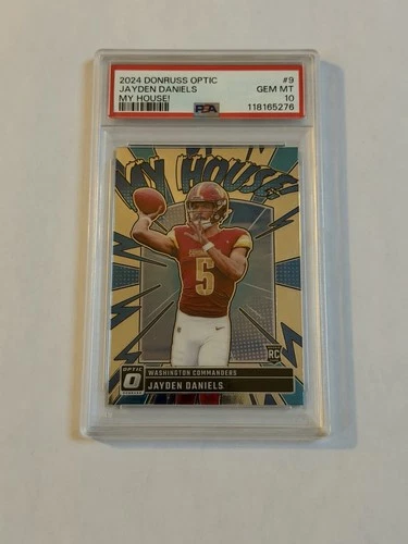 2024 Panini Donruss Optic Jayden Daniels #9 My House Rookie PSA 10 Commanders