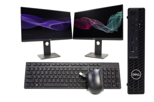 Moniteur Dell OptiPlex 3080 Micro Bundle Intel i3 16/32 Go RAM 1 To SSD 23/24" KoM - Photo 1 sur 71