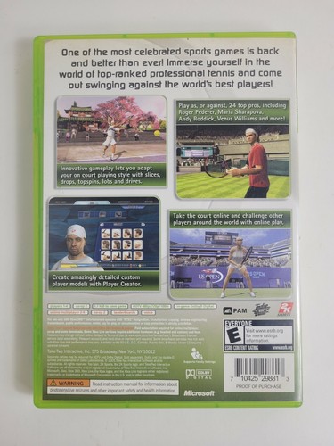 Top Spin 2 (Microsoft Xbox 360, 2006) GAME COMPLETE with MANUAL TESTED - Picture 3 of 4