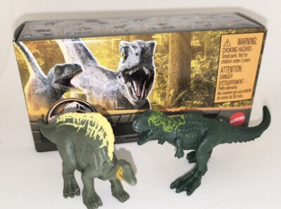 Jurassic World Dominion Minis MAJUNGASAURUS & OURANOSAUR Dinosaur 9D Wave 4 NEW