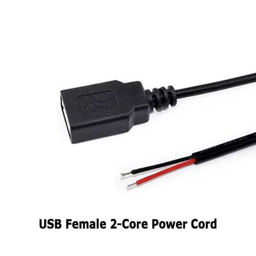 0,3/1/2M USB macho hembra conector conector 2 núcleos 4 núcleos hágalo usted mismo cable de datos de alimentación ventilador LED - Imagen 11 de 12
