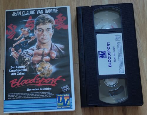 VHS BLOODSPORT (1988) Jean-Claude Van Damme Bolo Yeung Kultfilm Cannon/UV FSK16 - Picture 2 of 6