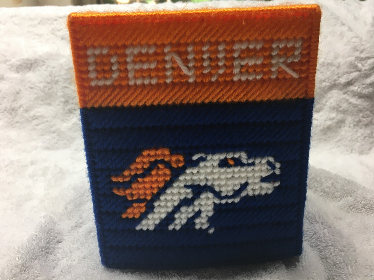 NFL Denver Broncos Plastic Canvas Tissue Box Cover | eBay