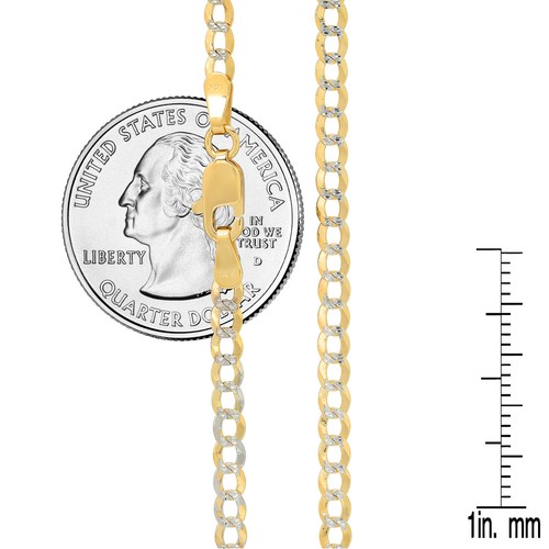 Solid 14k Yellow Gold Cuban Link Chain Necklace D/cut 1.5mm-10mm Sz 16"-30" - 第 8/21 張圖片