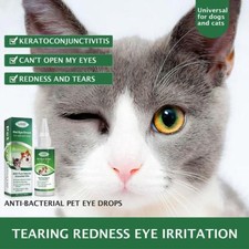 Pet Eye Drops Eye Cleanser Remove Tear Stain Itching Relief Dog Care For X4 QXV.