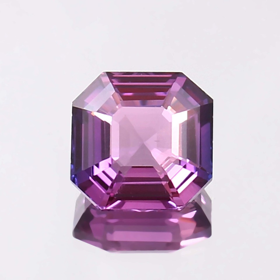 AAA Grade Natural Ceylon Purple Pink Sapphire Loose Asscher Cut