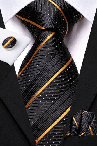 Reino Unido 100 % seda para hombre corbata de cachemira conjunto de corbatas azules a rayas florales negras corbatas de boda - Imagen 159 de 248