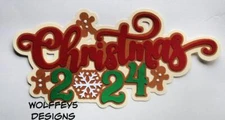 CRAFTECAFE 2024 CHRISTMAS TITLE premade paper piecing scrapbook  DIECUT piece 3d