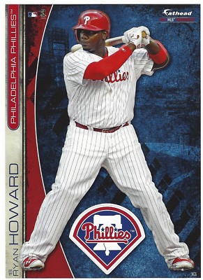 RYAN HOWARD PHILADELPHIA PHILLIES FATHEAD TRADEABLES REMOVABLE STICKER 2013 #16