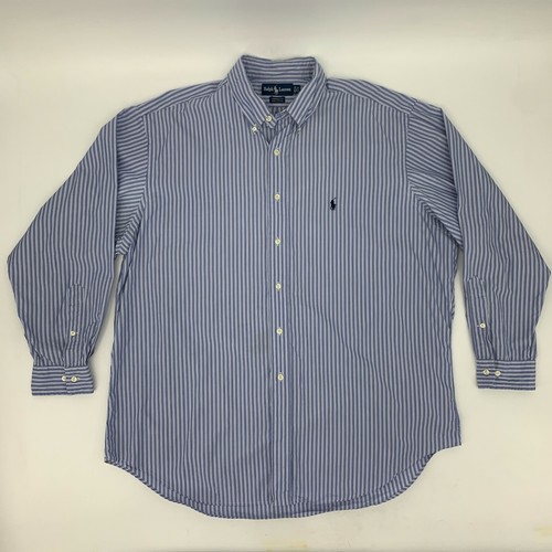 Vintage Ralph Lauren Dress Shirt Men's 17.5 Long Sleeve Yarmouth Button Down 90s - Picture 2 of 8