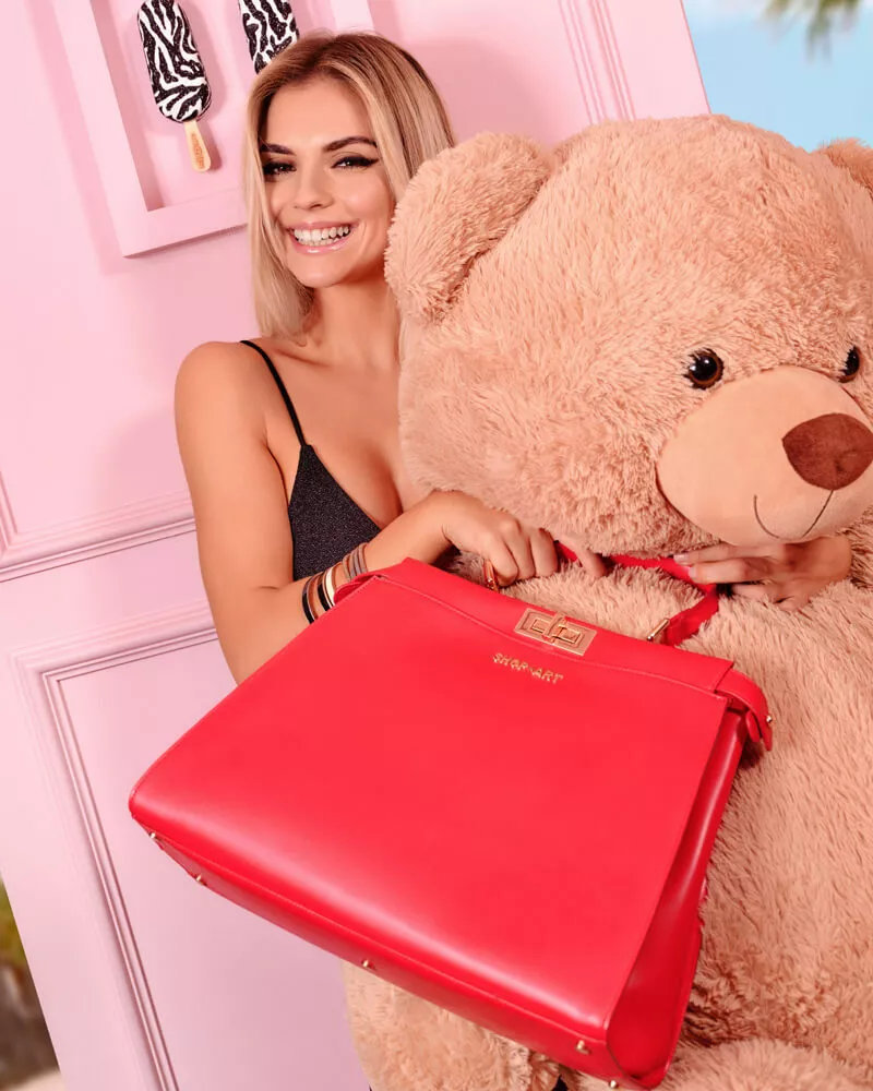 Borsa shop shop art rosa