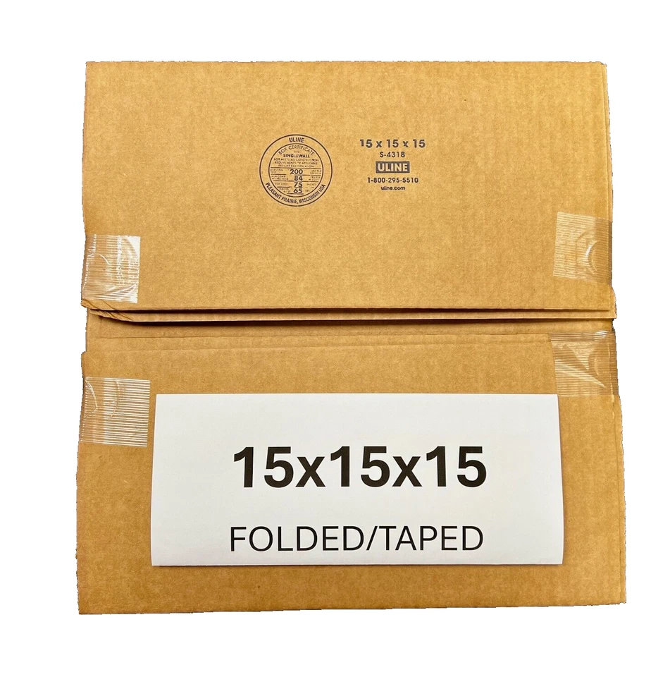 15" x 15" x 15" CARDBOARD BOX - 200 lb - SINGLE BOX - Image 3 of 4