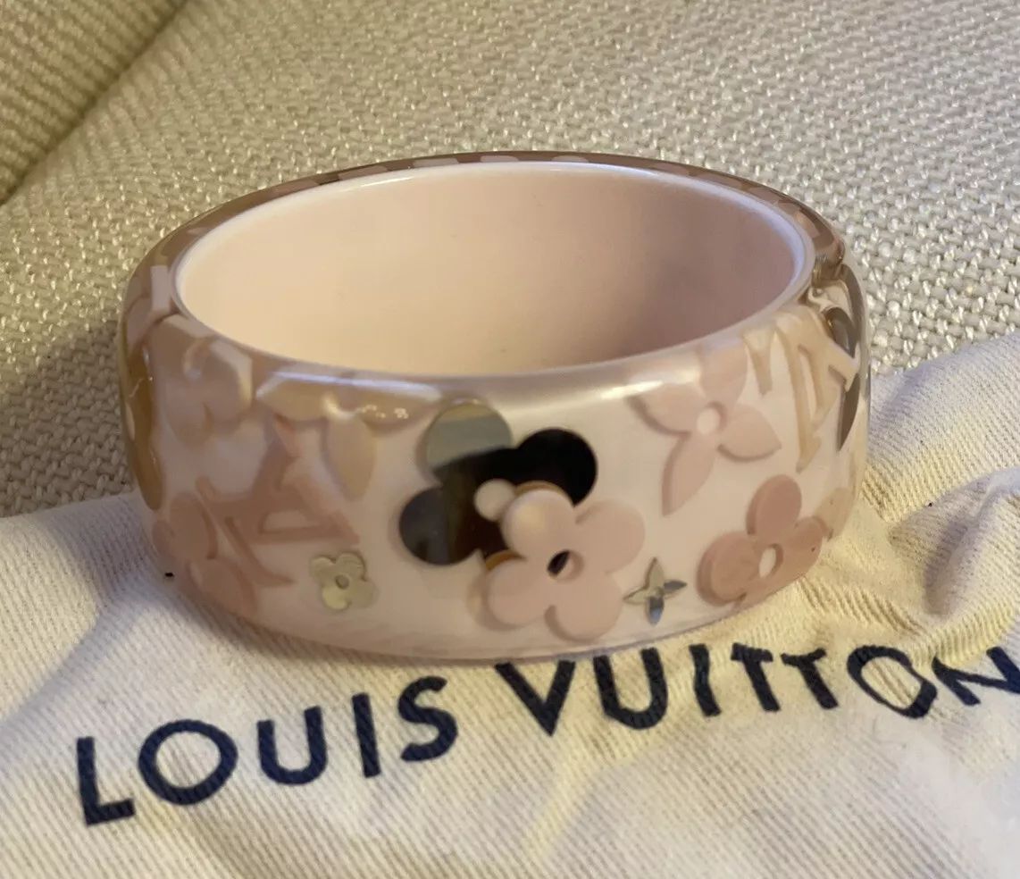 Louis Vuitton LV monogram bracelet bangles gold