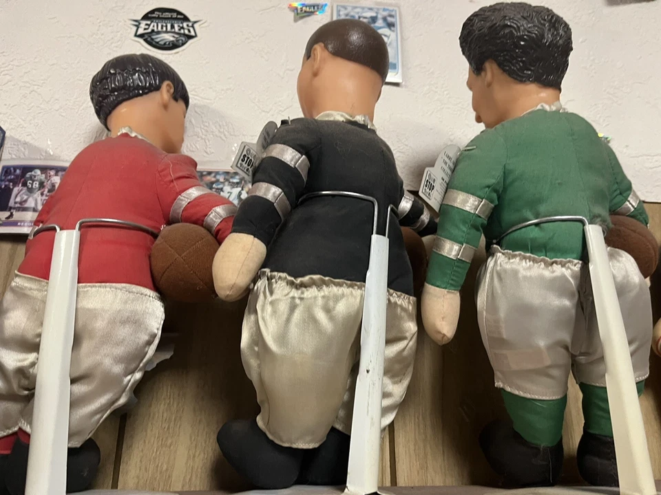 Juego de 3 muñecas Three Stooges con etiquetas 1996 Moe Curly Larry Foto 2 de 2