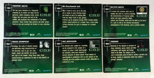 CSI LAS VEGAS SERIES 1 Strictly Ink 2003 Complete DNA Chase Card Set #DNA1-DNA6 - Picture 2 of 3