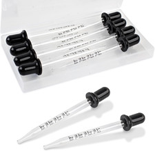 Glass Dropper, Pipettes Lab Dropper, Medicine, 1ml Capacity, Ear and Eye Dropper