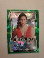 Nina Dobrev 2020 Leaf Pop Century Autograph BA-ND1 4/4 Green Cracked Ice Vampire