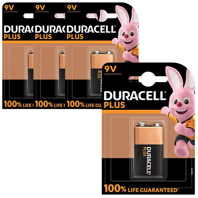 4x Duracell Plus 9V E Block Alkaline Batterien Blister 6LR61 MN1604