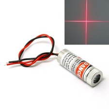 New 650nm 5mW Red Laser Cross Diode Module 12x35mm w/ Cap Driver in