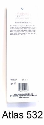 Atlas HO Scale Code 83 Track - 18" Radius Curved Sections (6-Piece Set For Model Railroads)