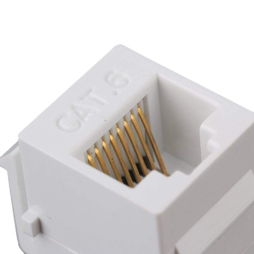 15x Cat6 Keystone Coupler Female to Female RJ45 Jack Inline Wall Plate Adapter - Afbeelding 4 van 10