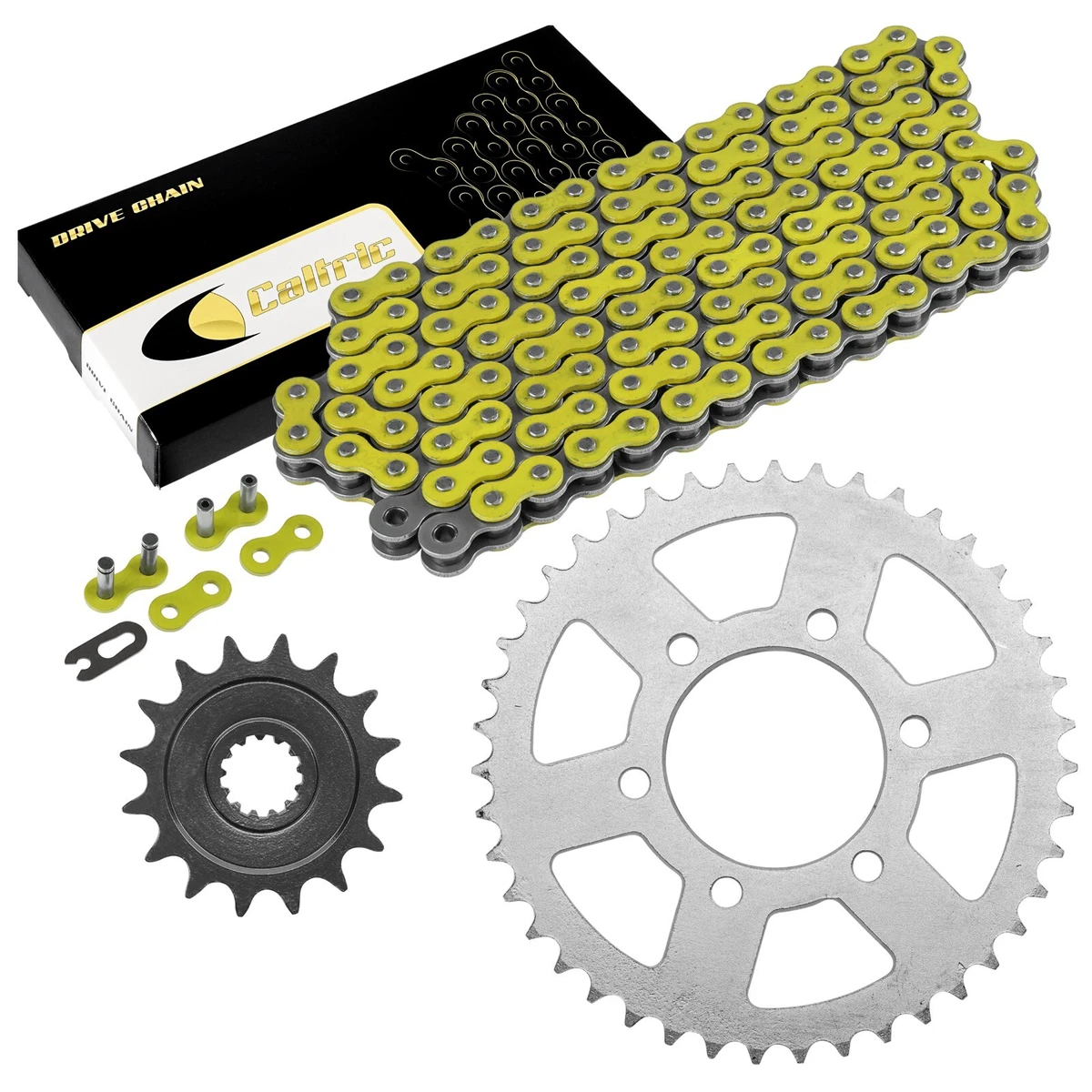 Las mejores ofertas en Cadenas de motocicleta amarillo de acero