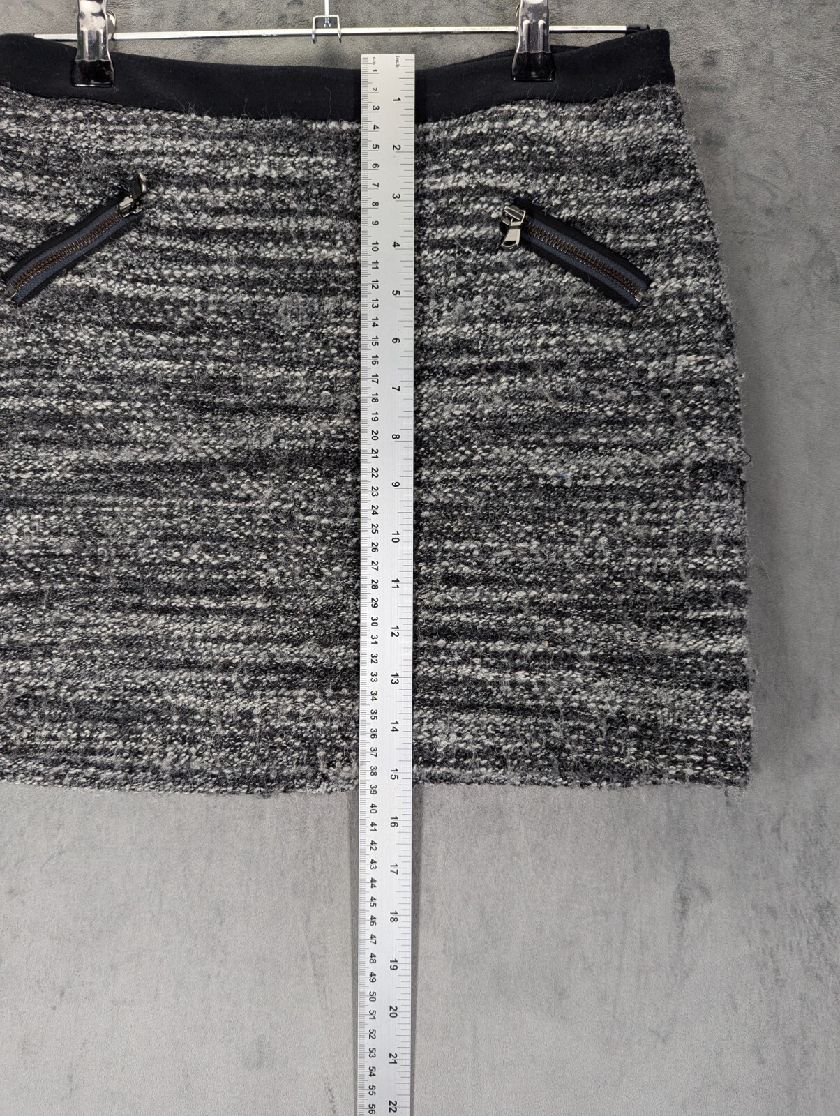 Rebecca Taylor Mini Skirt Alpaca Wool Blend UK Size 6 Zip Pockets Lined image 6