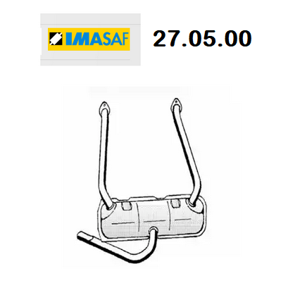 SILENZIATORE POSTERIORE FIAT 500 F - L IMASAF PER 4146056 - Foto 1 di 1