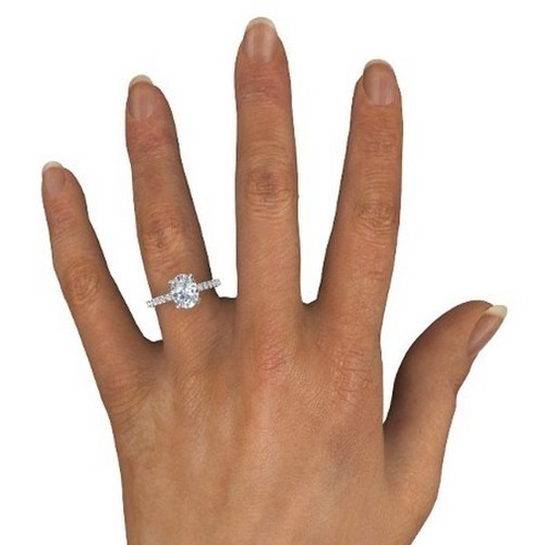 1 1/2 Quilates Oval corte diamante solitario anillo de compromiso mejorado  E/VS1 | eBay