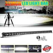 32inch Slim Led Light Bar Single Row Spot Flood Combo Work Truck Suv Atv 4wd 30