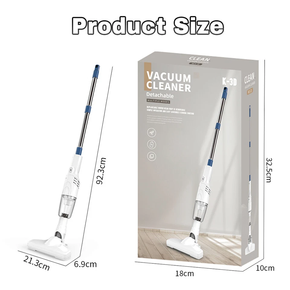 Upright Vacuum Cleaner Powerful Suction HEPA Filter for Car Floor Household - Image 2 of 4