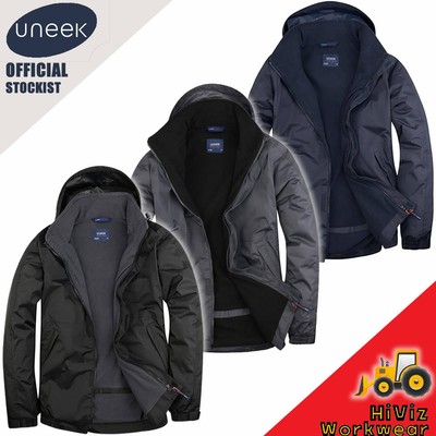 Uneek Mens Parka Outdoor Waterproof 