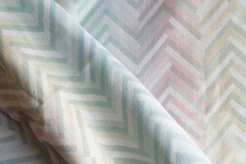 Multicolor chevron zig zag upholstery fabric remnant two yards - Picture 2 of 4