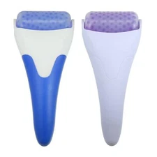 2Pcs Ice Roller for Face Ice Face Roller Massager Facial Roller Purple Blue