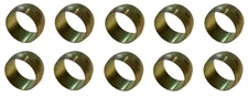 10PK Brass 3/4" ID Compression Sleeve Ferrules Fits Tube Measuring 3/4" OD