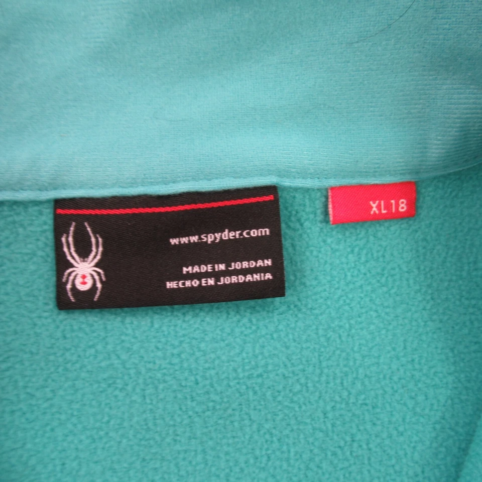 Spyder куртка девочек XL длинным рукавом зеленый лыж карманы средний вес - Изображение 3 из 4