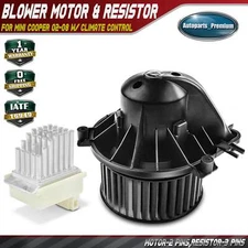 HVAC Heater Blower Motor Resistor Kit for Mini Cooper 02-08 w/ Climate Control