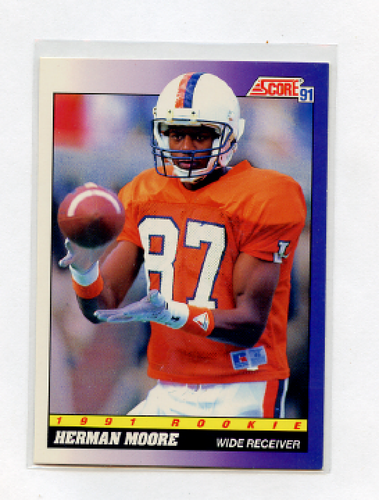 1991 SCORE 568 HERMAN MOORE ROOKIE VIRGINIA EBay