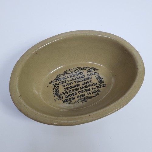 Moira Pottery Steak And Kidney Pie Dish Oval Stoneware Pottery England