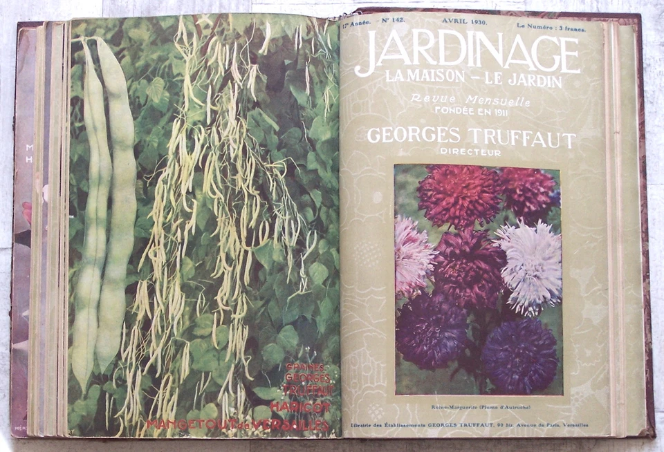 Recueil éditeur 1929/30 JARDINAGE revue mensuelle Georges TRUFFAUT 134 à 144 BE - Photo 3/4