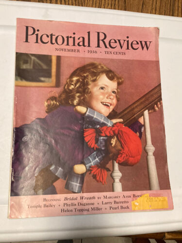 Vintage Pictorial Review Magazine Nov. 1936 Ladies Fashion Sewing Home Ads